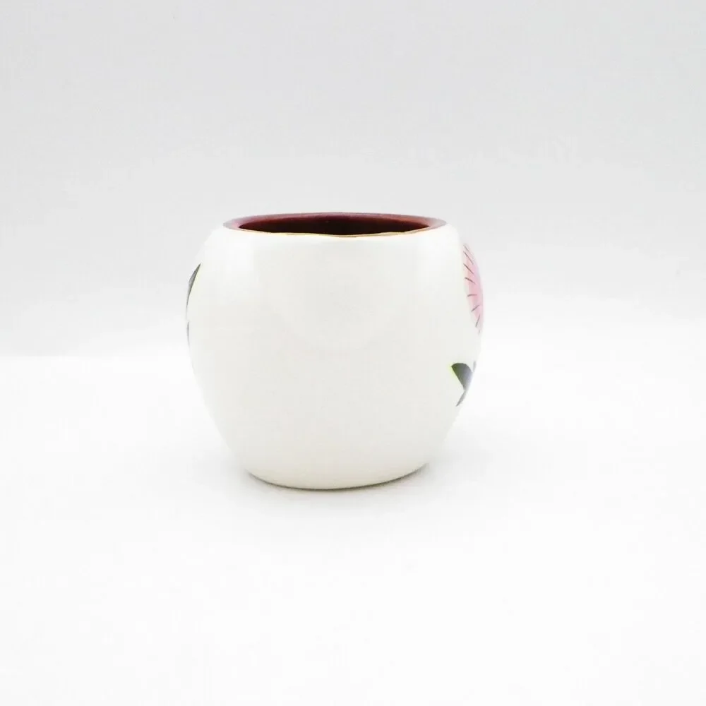 Vintage Stangl Pottery Creamer Thistle Pattern 6oz MCM Pink Floral 3